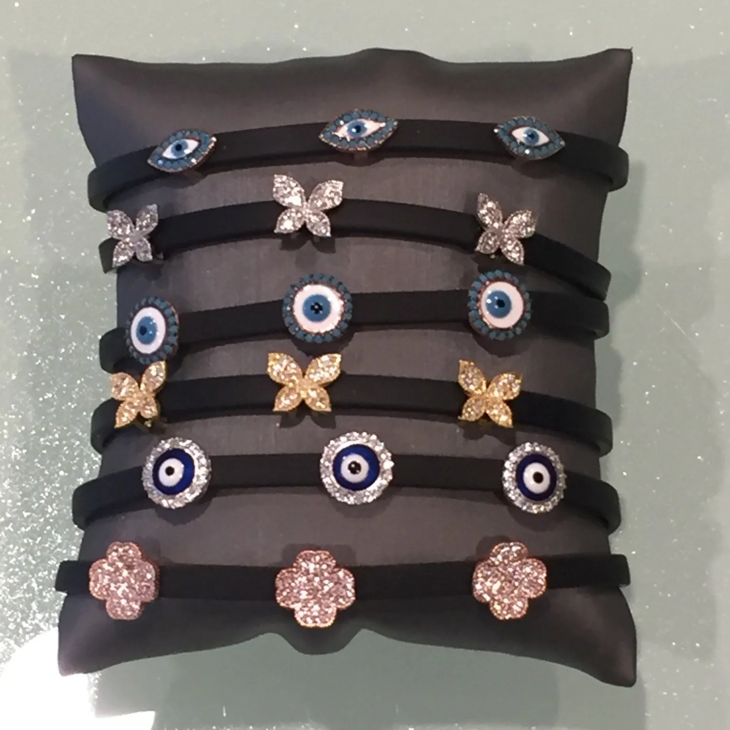 Leather Clover Bracelet