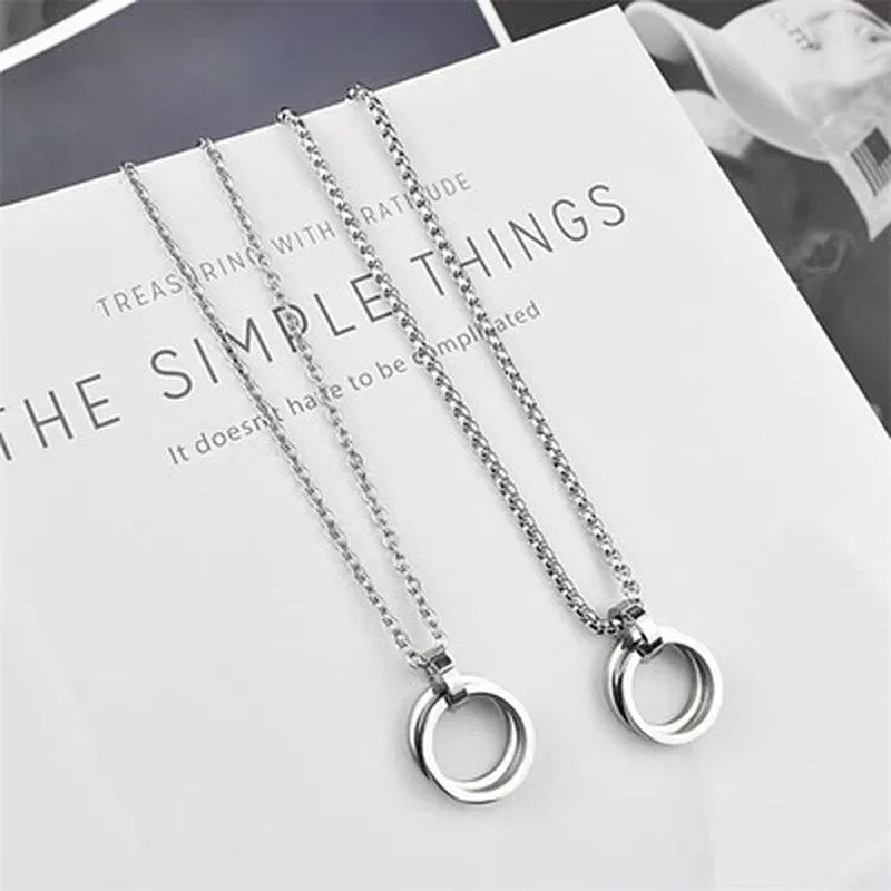 Luxury HipHop Pendant Necklace Women Silver Wedding Jewelry