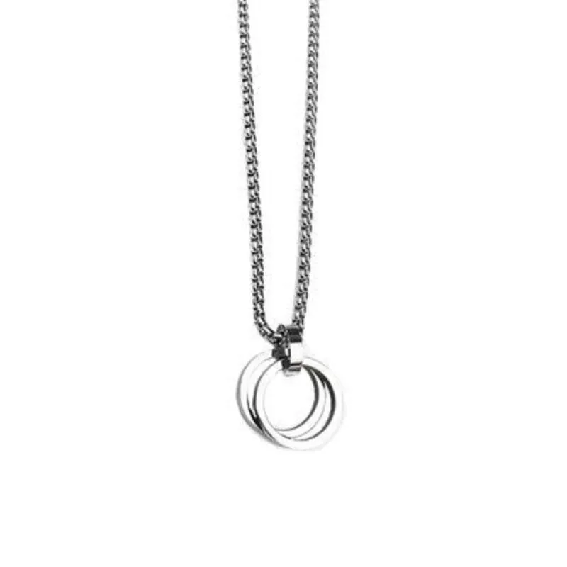 Luxury HipHop Pendant Necklace Women Silver Wedding Jewelry
