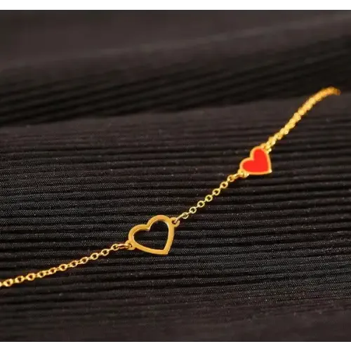 Luxury Red Heart Anklet