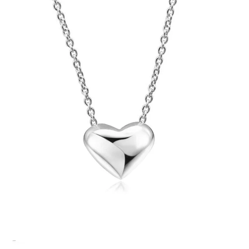 Luxury White Zircon Pendant Necklace 14K Rose Gold Women Bridal Jewelry