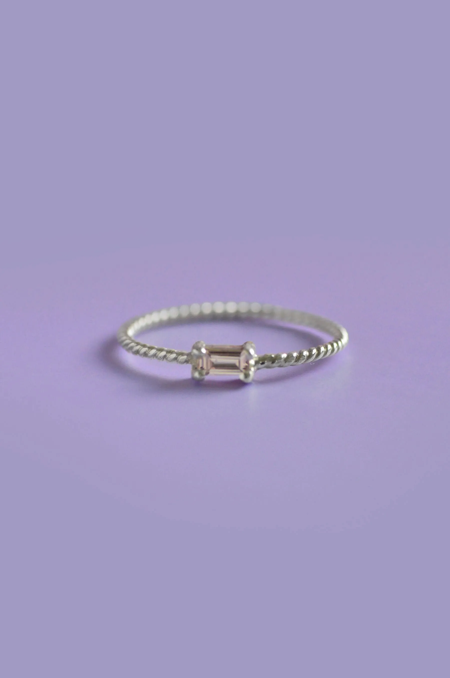 Mabel Pink Sapphire Silver Ring