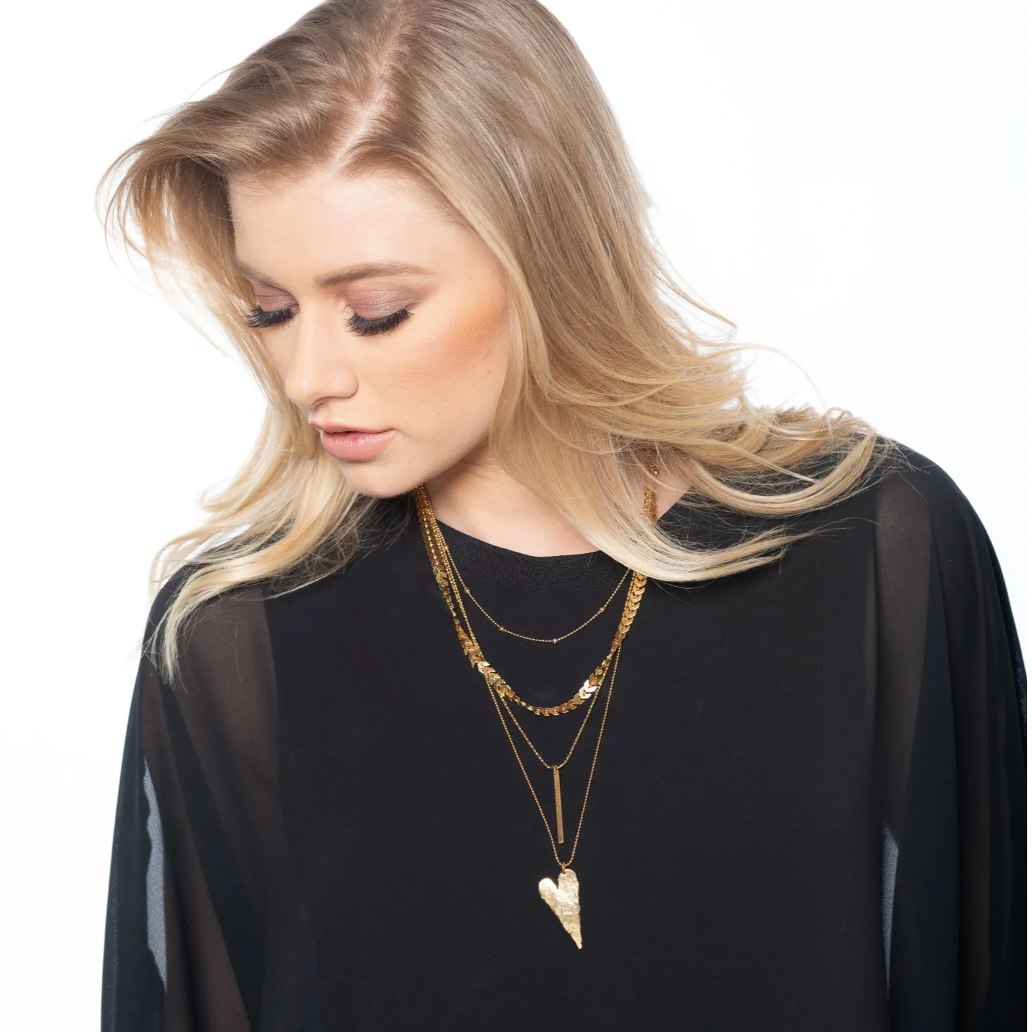 Magdalena - Boho multi-layer heart pendant