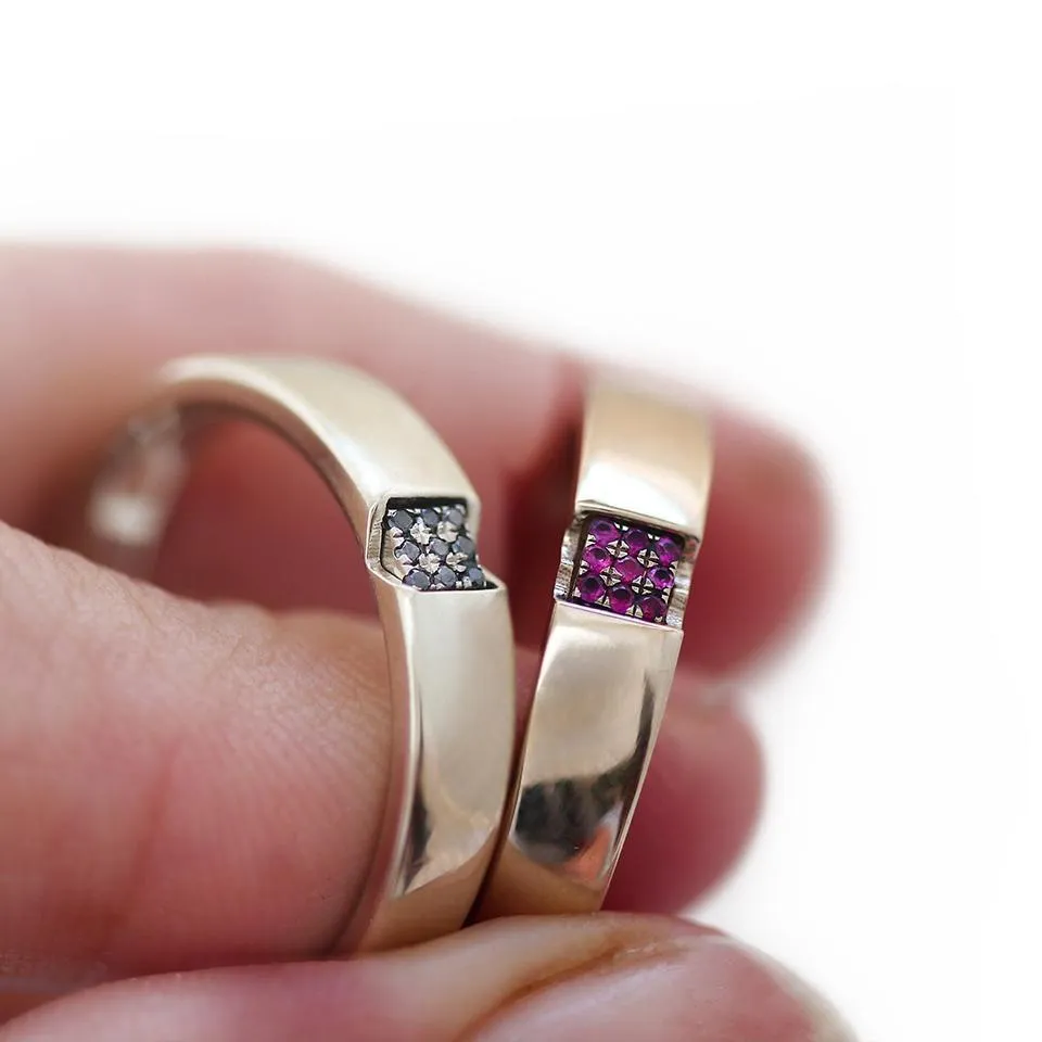 Mens wedding bands with Diamonds