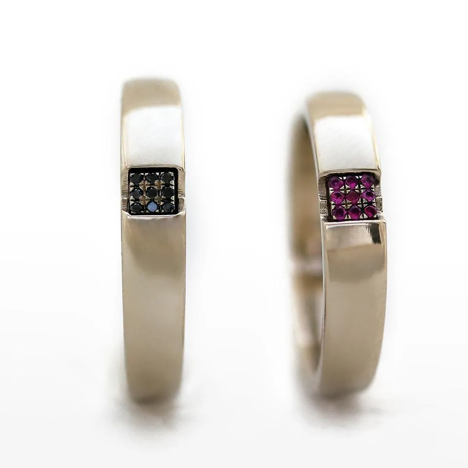 Mens wedding bands with Diamonds