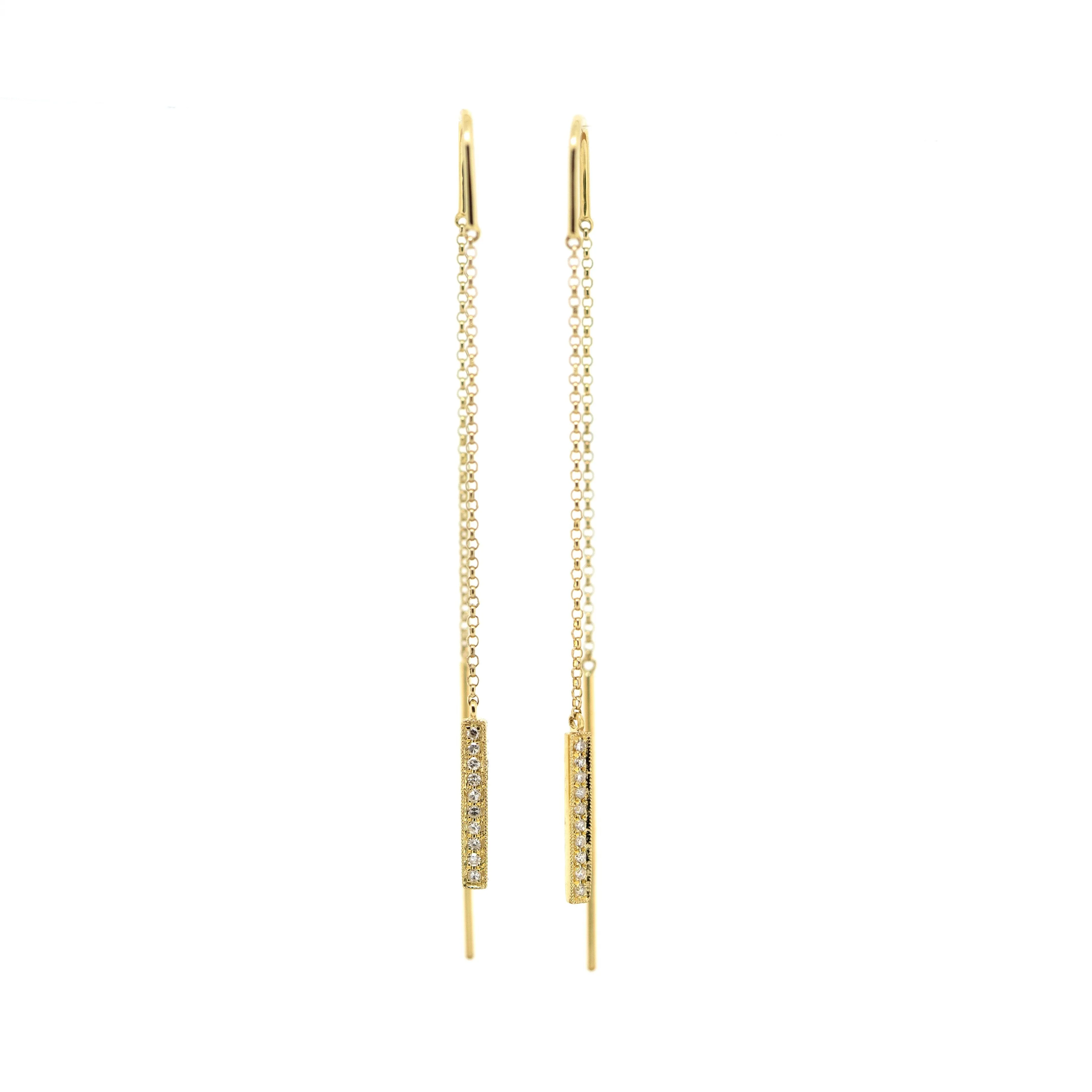 Mila Dangling Bar Chain Earrings