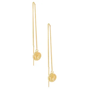 Mini Coin Threader Earring
