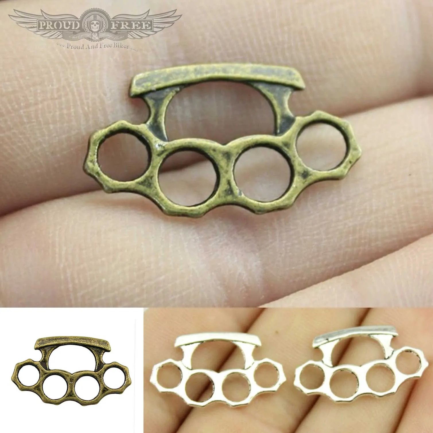 Miniature Brass Knuckle Pendants