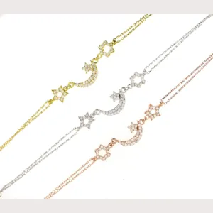 Moon & Stars Bracelet-Yellow Gold