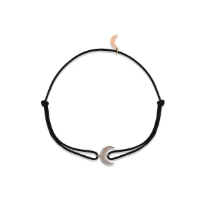 MOON BLACK CORD BRACELET