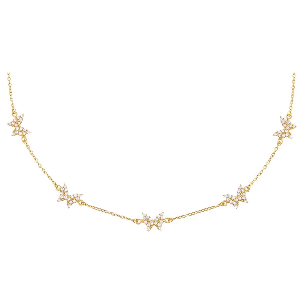Multi Pavé Butterfly Choker