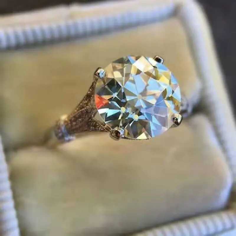 Natural Sapphire Women Ring Bridal Wedding Engagement Jewelry