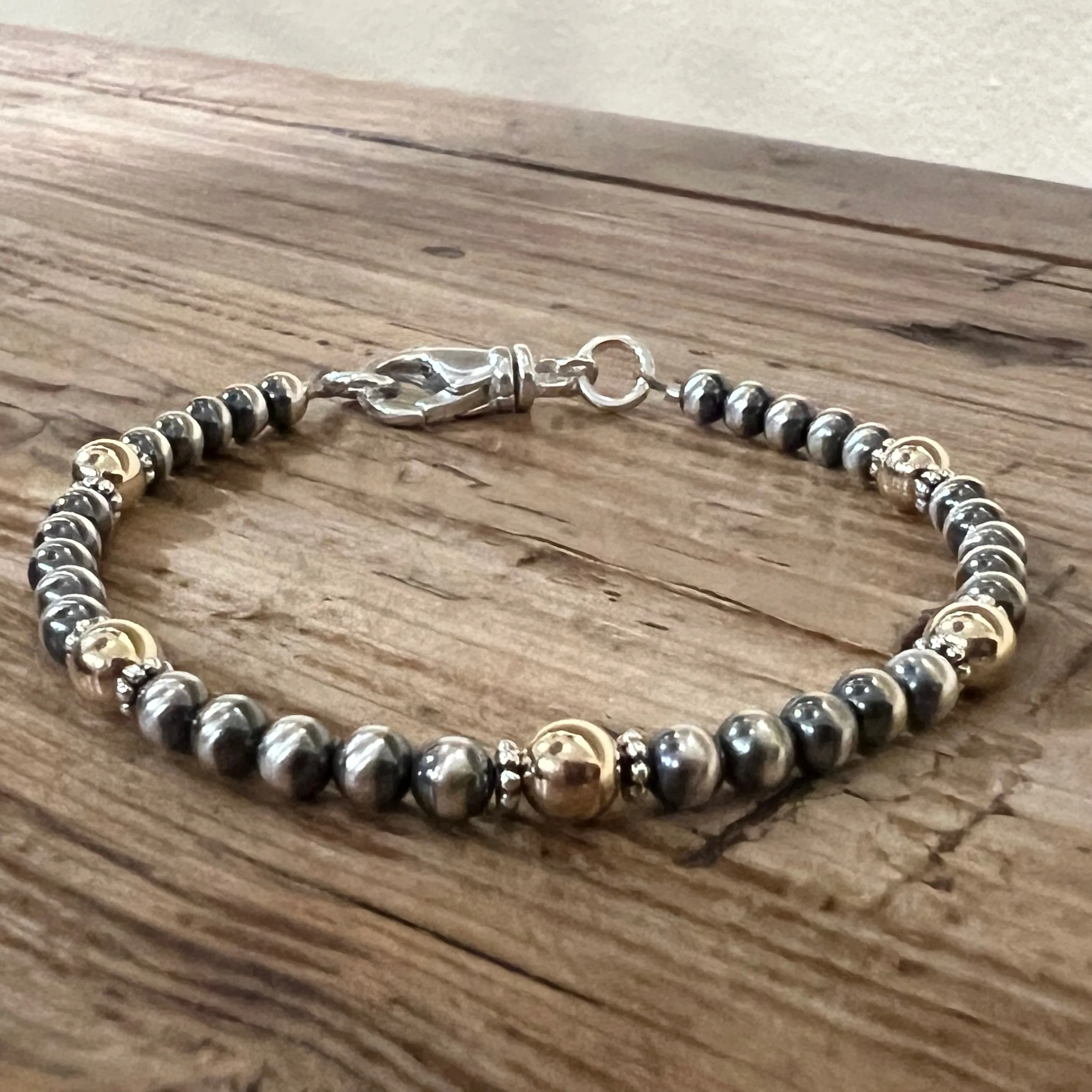 Navajo Pearl 14K Yellow Gold Bracelet