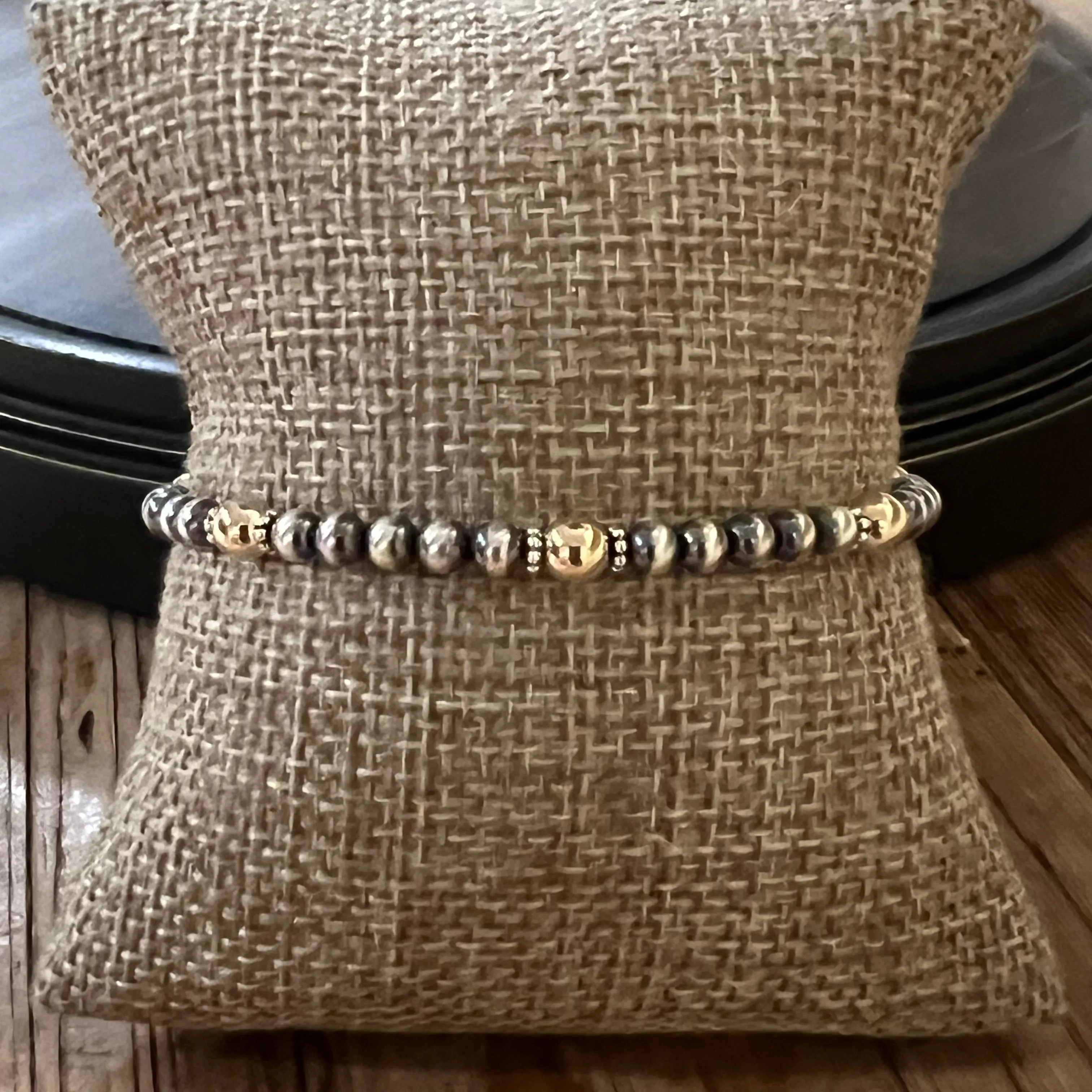 Navajo Pearl 14K Yellow Gold Bracelet