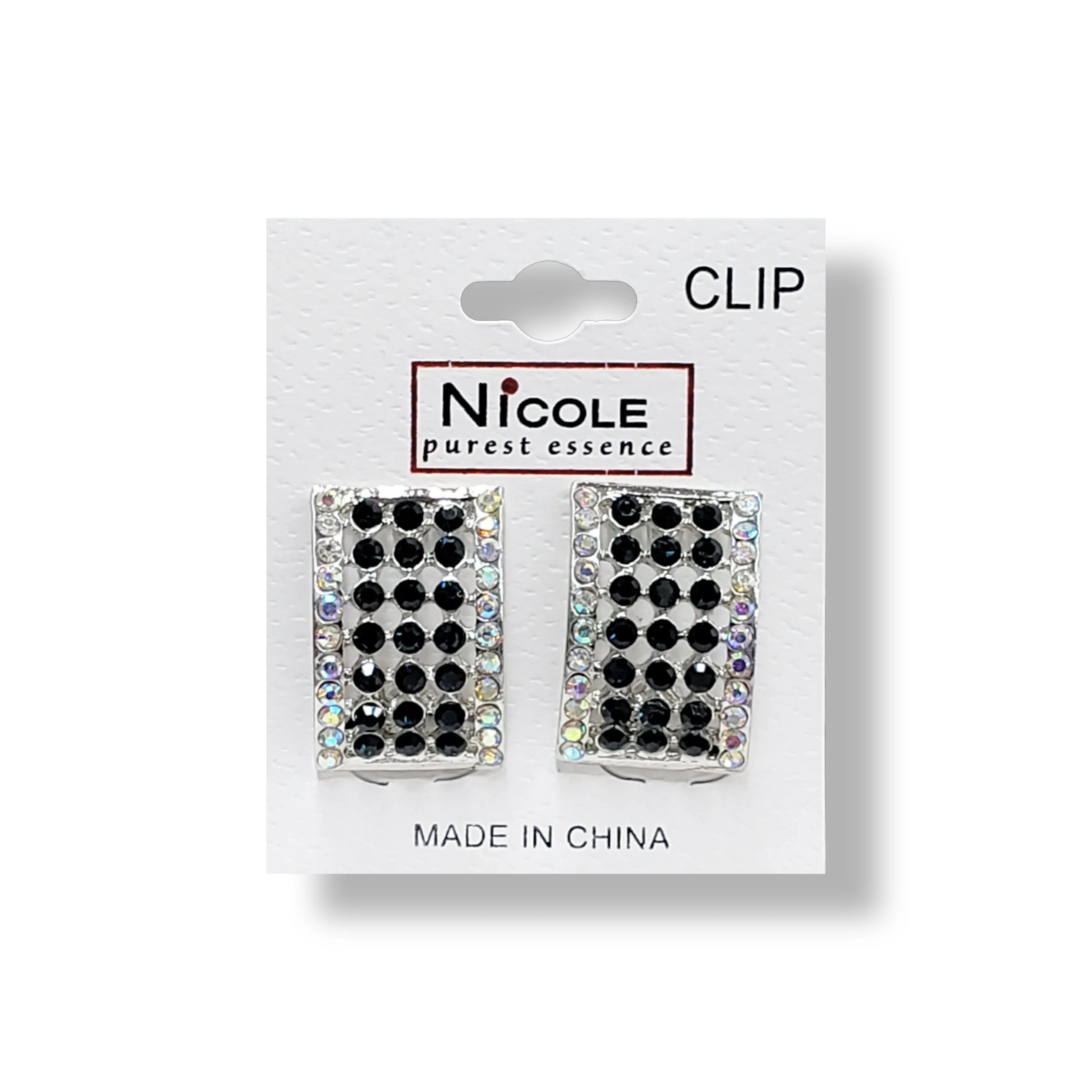 Nicole Rhinestone Clip-On Earrings