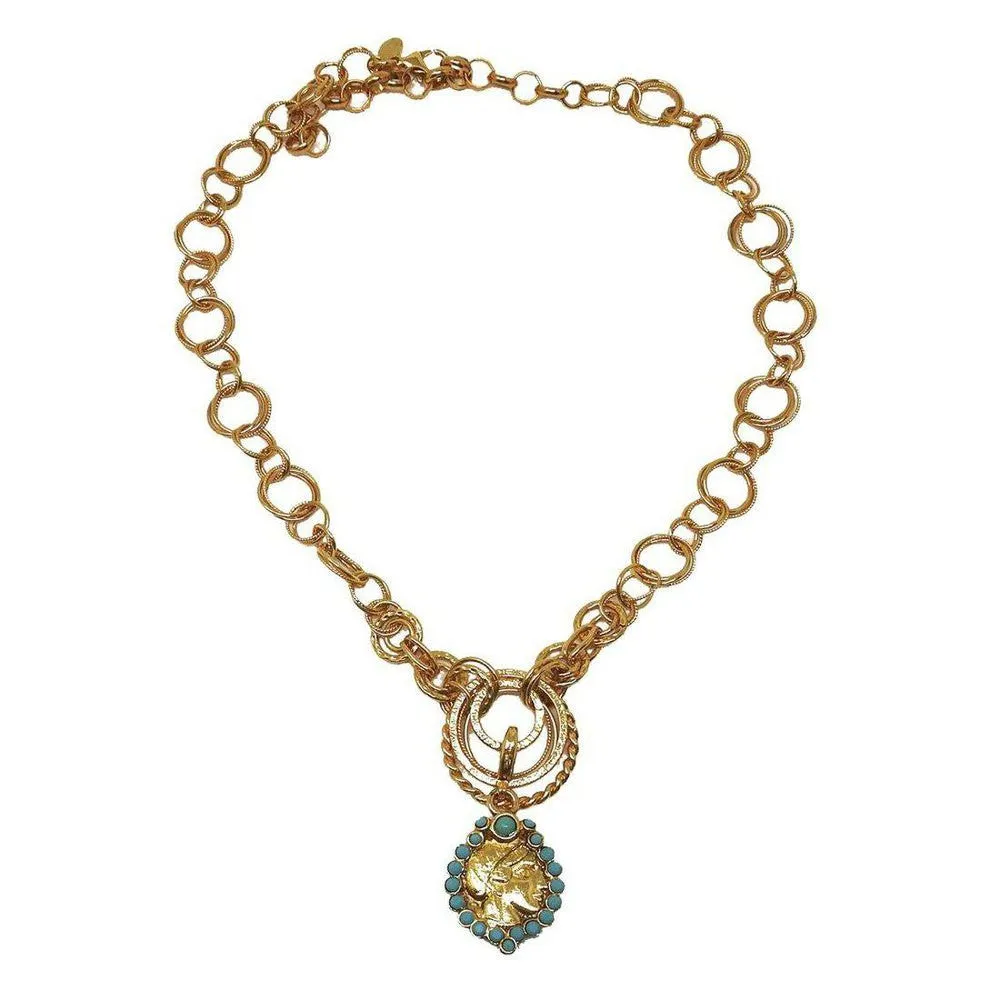 Open Link Necklace with Pendant
