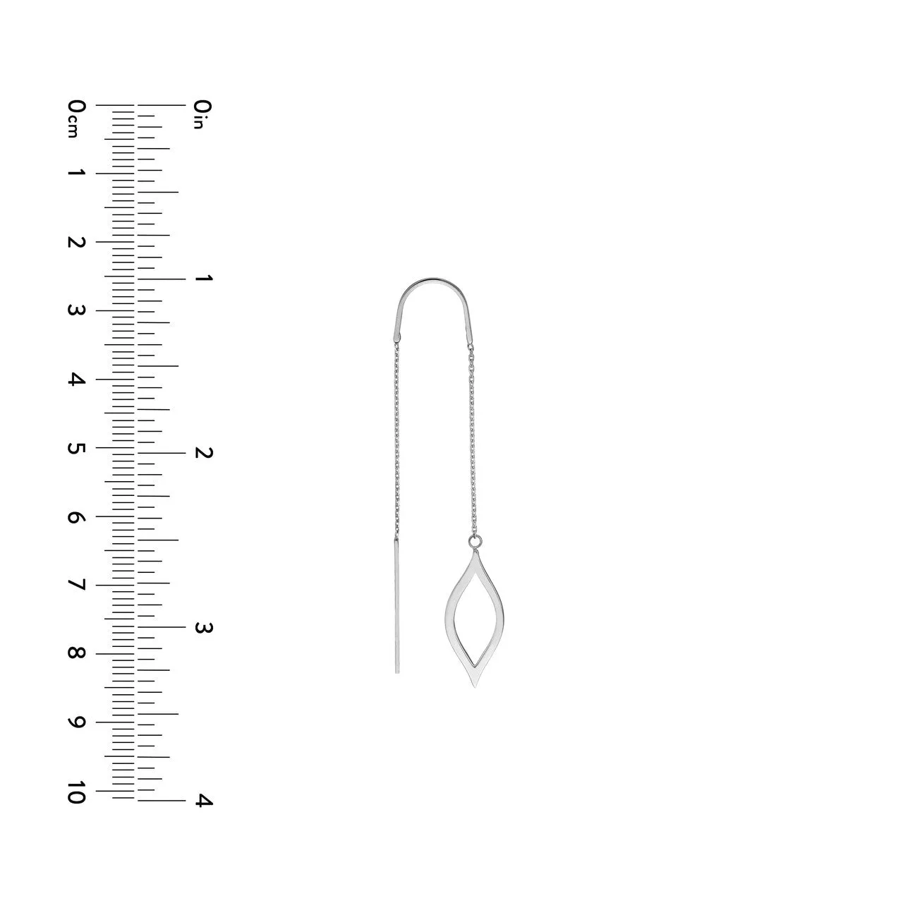Open Marquise Threader Earrings