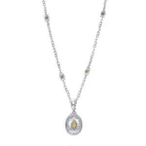 Oval Diamond Pendant on chain