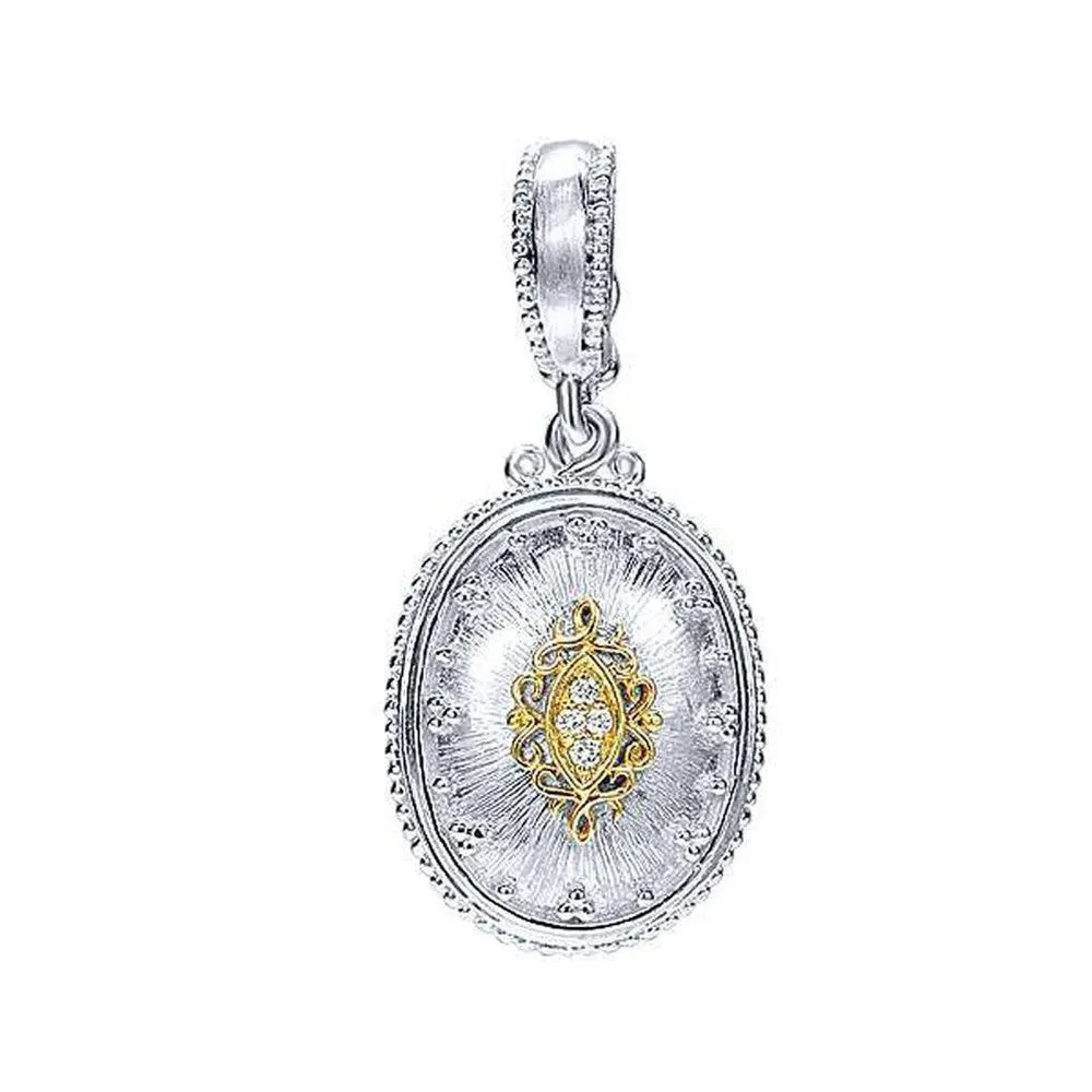 Oval Diamond Pendant on chain