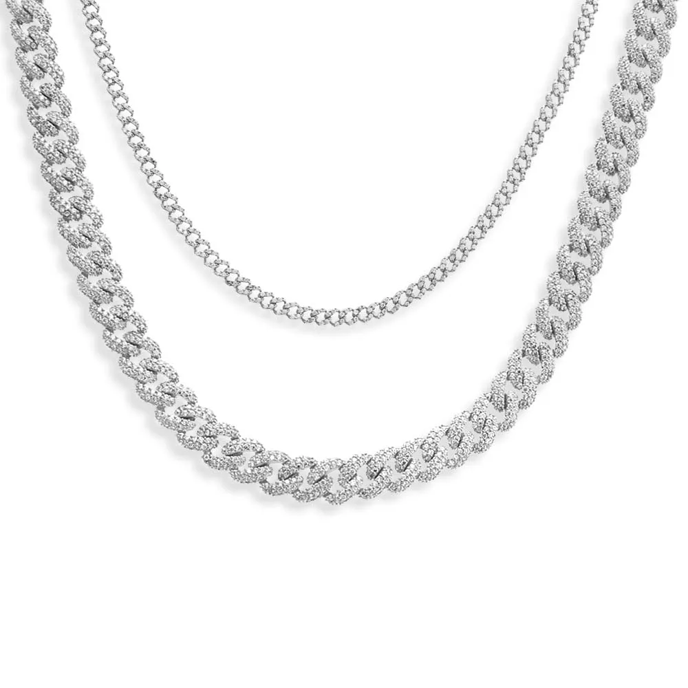 Pavé Double Chain Link Combo Set