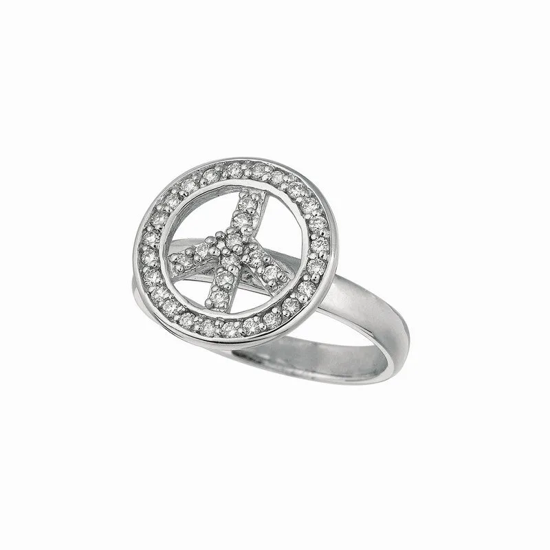 PEACE DIAMOND RING 14K GOLD (0.31 CTW)