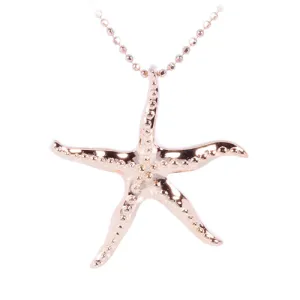 Pink Gold Plated Sterling Silver Starfish Pendant(M) (Chain Sold Separately)
