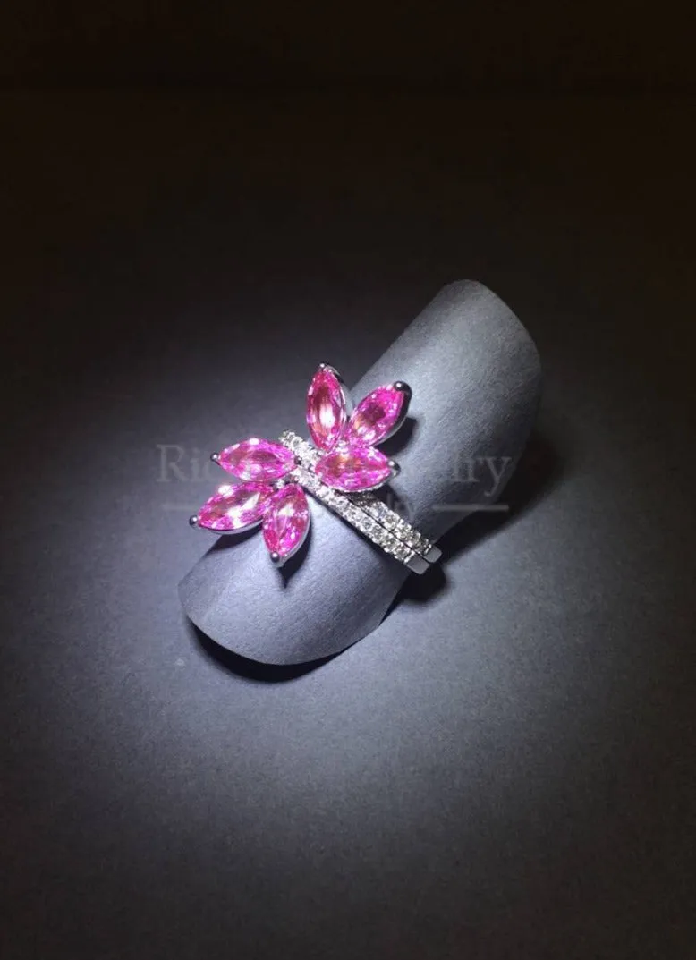 Pink Sapphire Diamond Rings