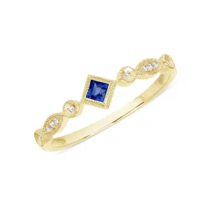 Precious Sapphire and Diamond Ring