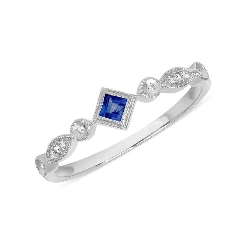 Precious Sapphire and Diamond Ring