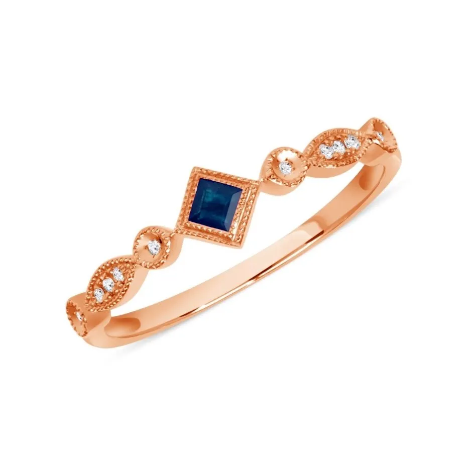Precious Sapphire and Diamond Ring