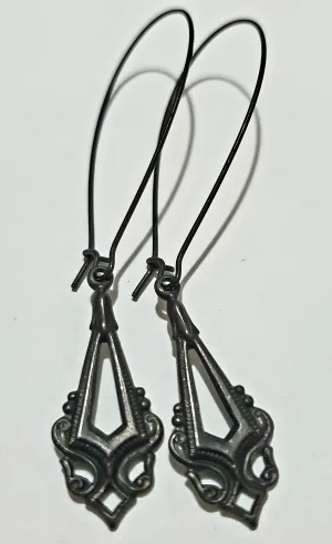 Provincial Noir Brass Earrings