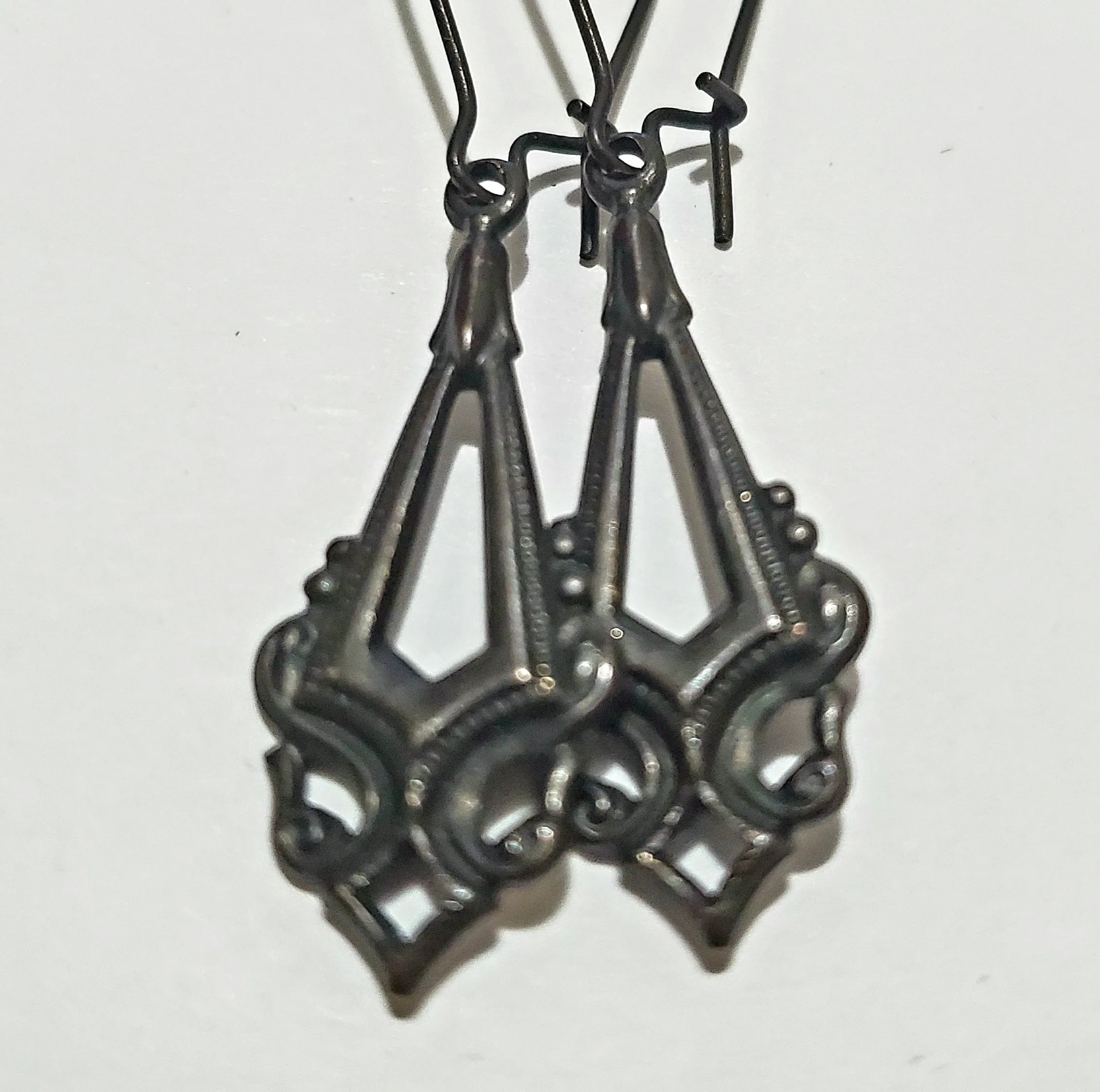 Provincial Noir Brass Earrings