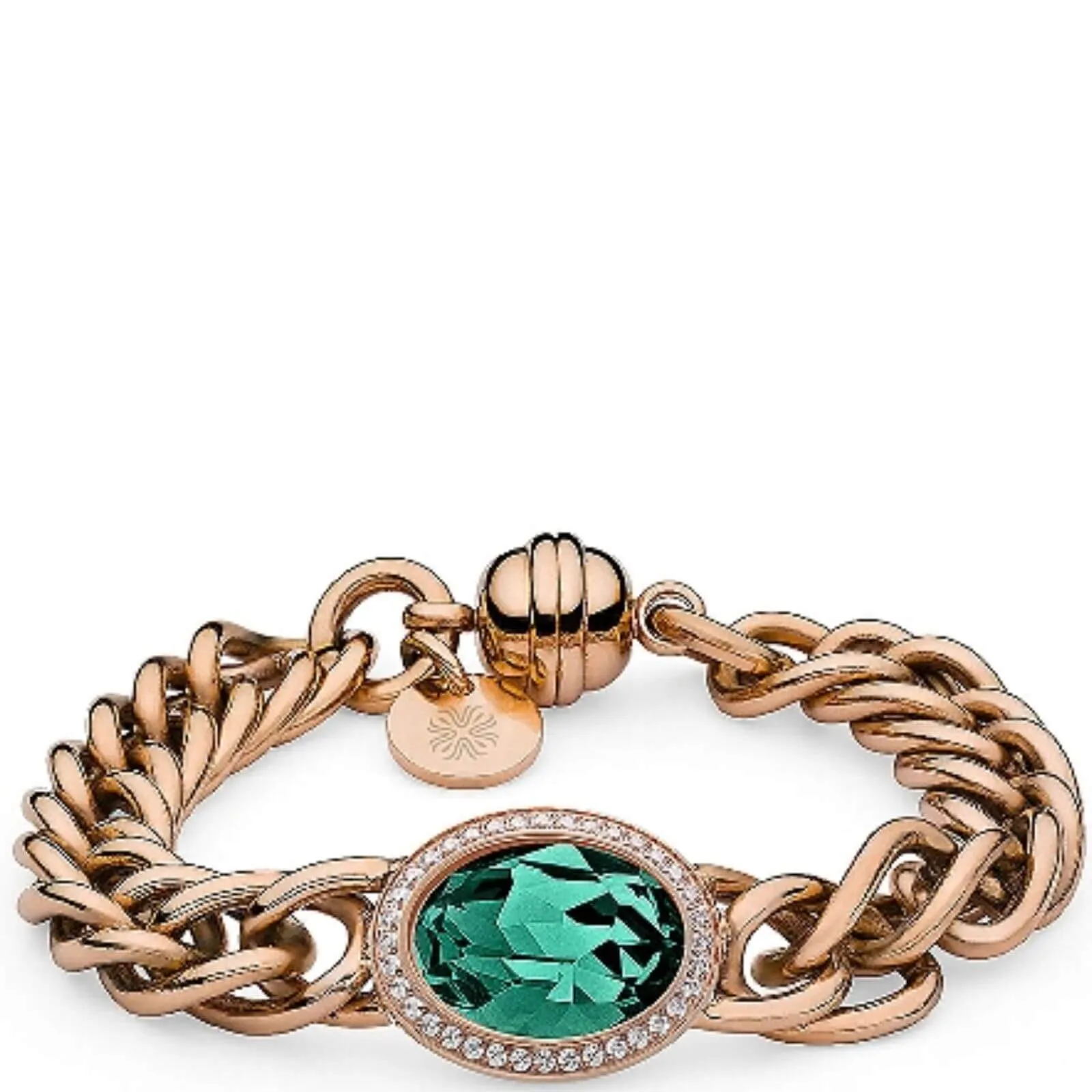 Qudo Tivola Rose Gold Bracelet - Emerald