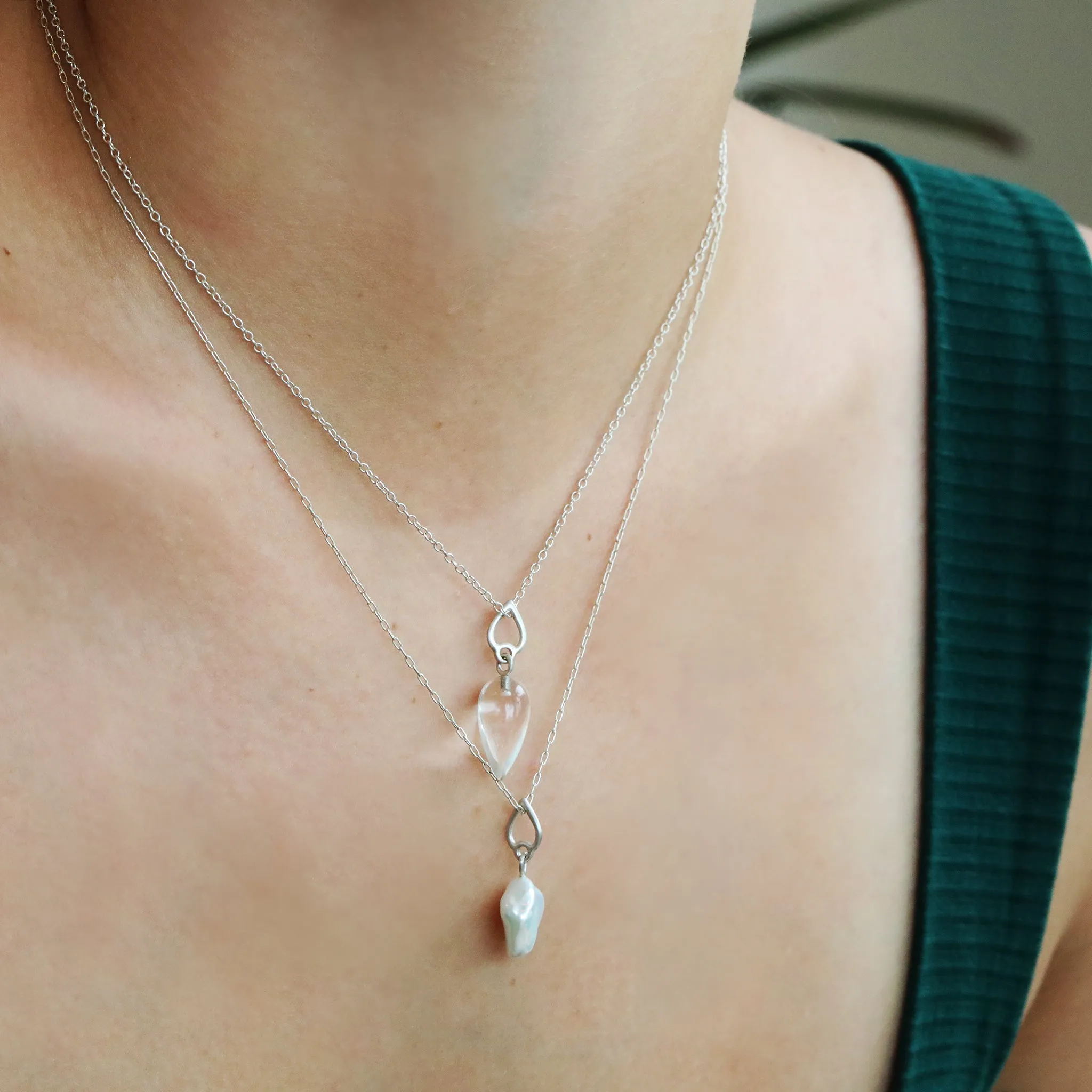 "Baspa" Keshi Pearl Pendant Necklace