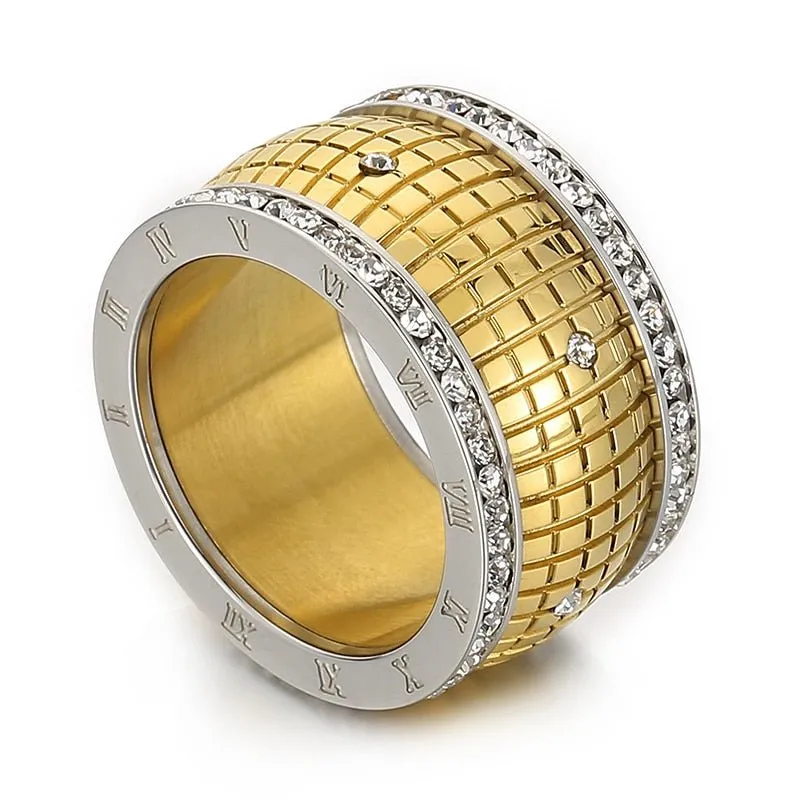 Retro Roman Numeral Ring Gold For Women Jewelry
