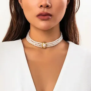 Romantic White Choker Necklace