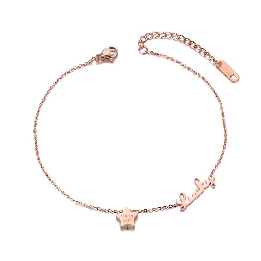 Rose Gold Plated Beach Charm Anklet Foot Jewelry