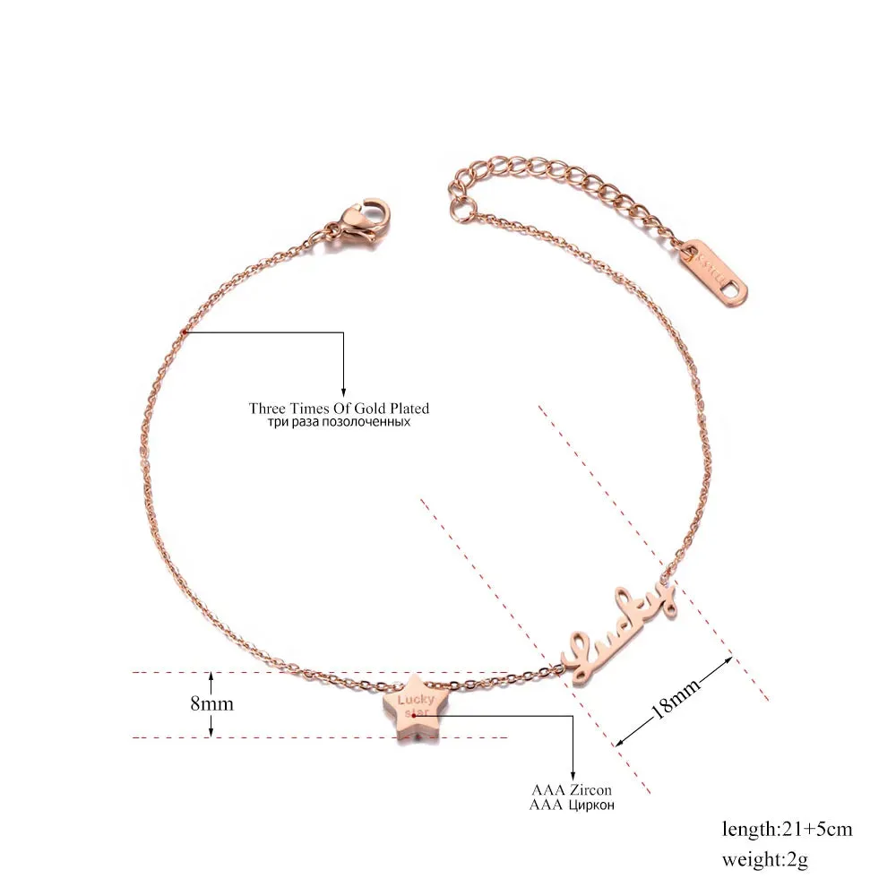 Rose Gold Plated Beach Charm Anklet Foot Jewelry