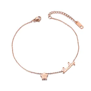 Rose Gold Plated Beach Charm Anklet Foot Jewelry