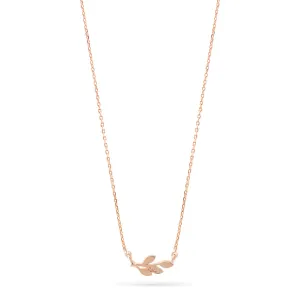 ROSE GOLD SMALL LEAF PENDANT SHORT NECKLACE #N9415RG
