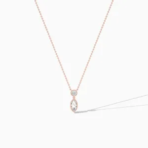 Round & Marquise Cut Moissanite Drop Necklaces For Women