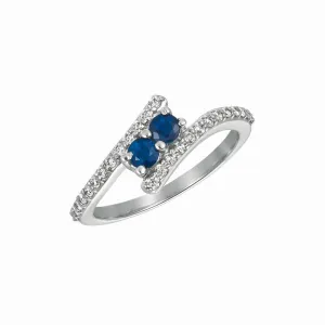 SAPPHIRE & DIAMOND RING 14K GOLD (0.68 CTW)