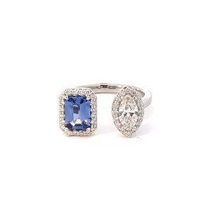 Sapphire & Diamond Ring