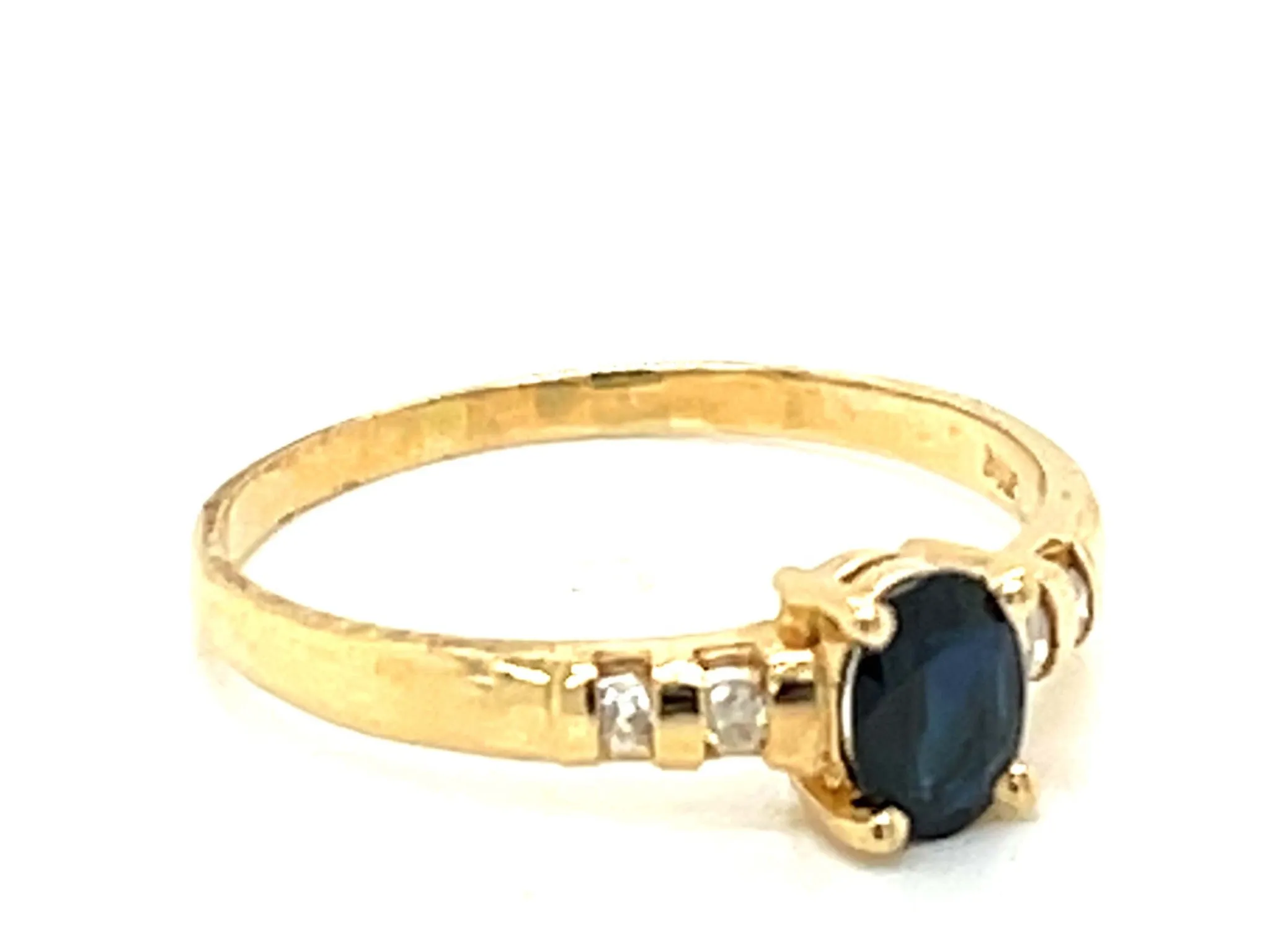 Sapphire and Diamond Ring in 14k Yellow Gold