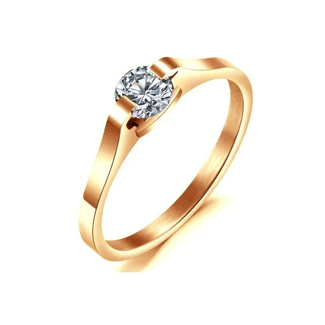 Sapphire Women Engagement Ring 316L Stainless Steel Women Jewelry