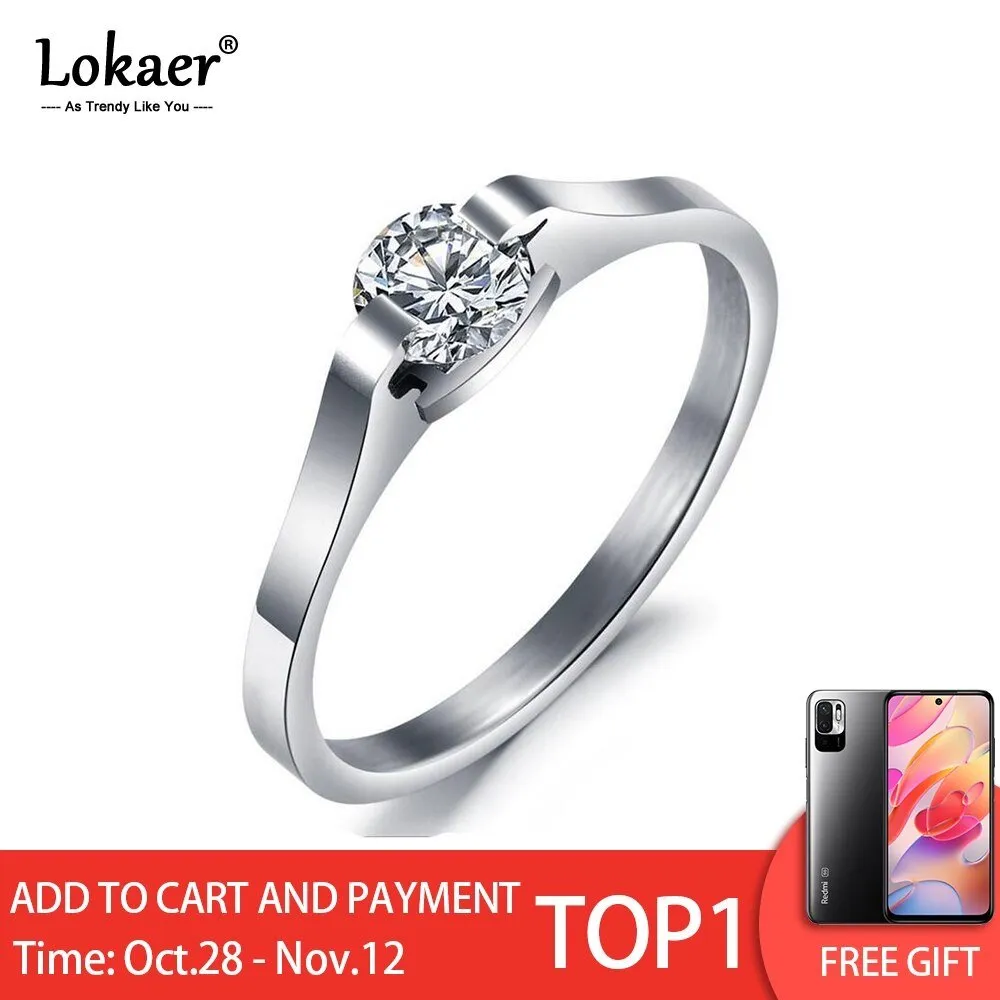 Sapphire Women Engagement Ring 316L Stainless Steel Women Jewelry