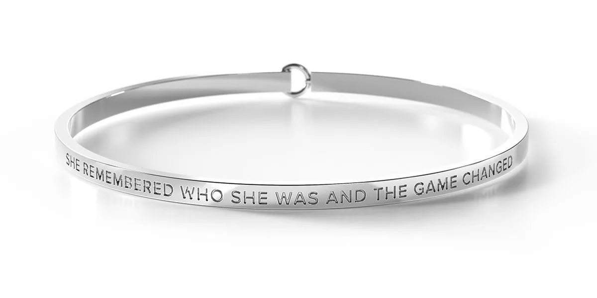 SHE REMEMBERED WHO SHE WAS AND THE GAME CHANGED  - SILVER