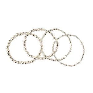 silver beaded bracelets