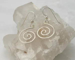 Silver Spiral Earrings