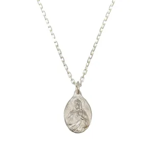 Silver Tiny Christ  Necklace